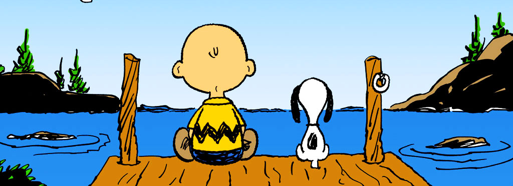 Linus e Snoopy di spalle